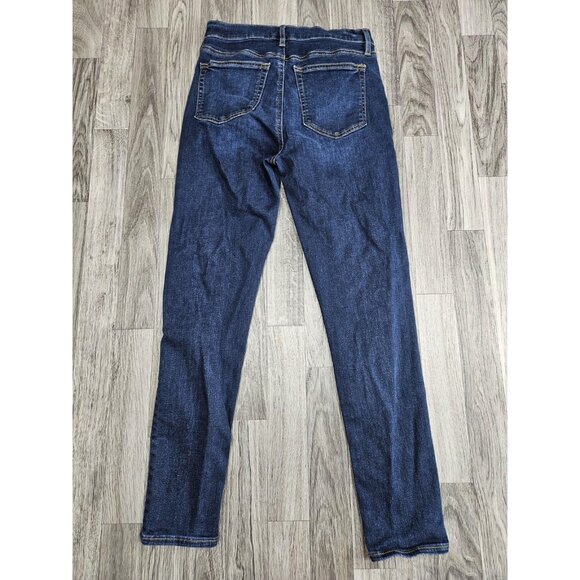 (3/$35) LOFT Jeans Womens 2 / 26 Blue Skinny Stretch Denim High Rise Skinny - Picture 2 of 11